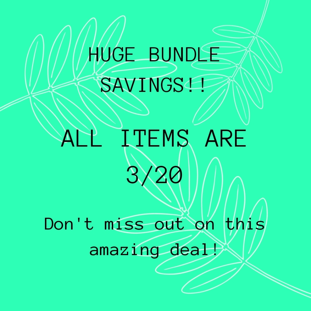 ALL ITEMS ARE 3/20!!